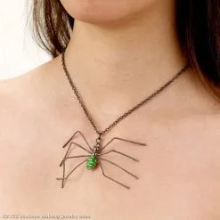 Spider Necklace (Green)