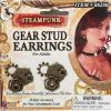 Steampunk Gear Stud Earrings Adult -Cheap Food Beverage Store 800483